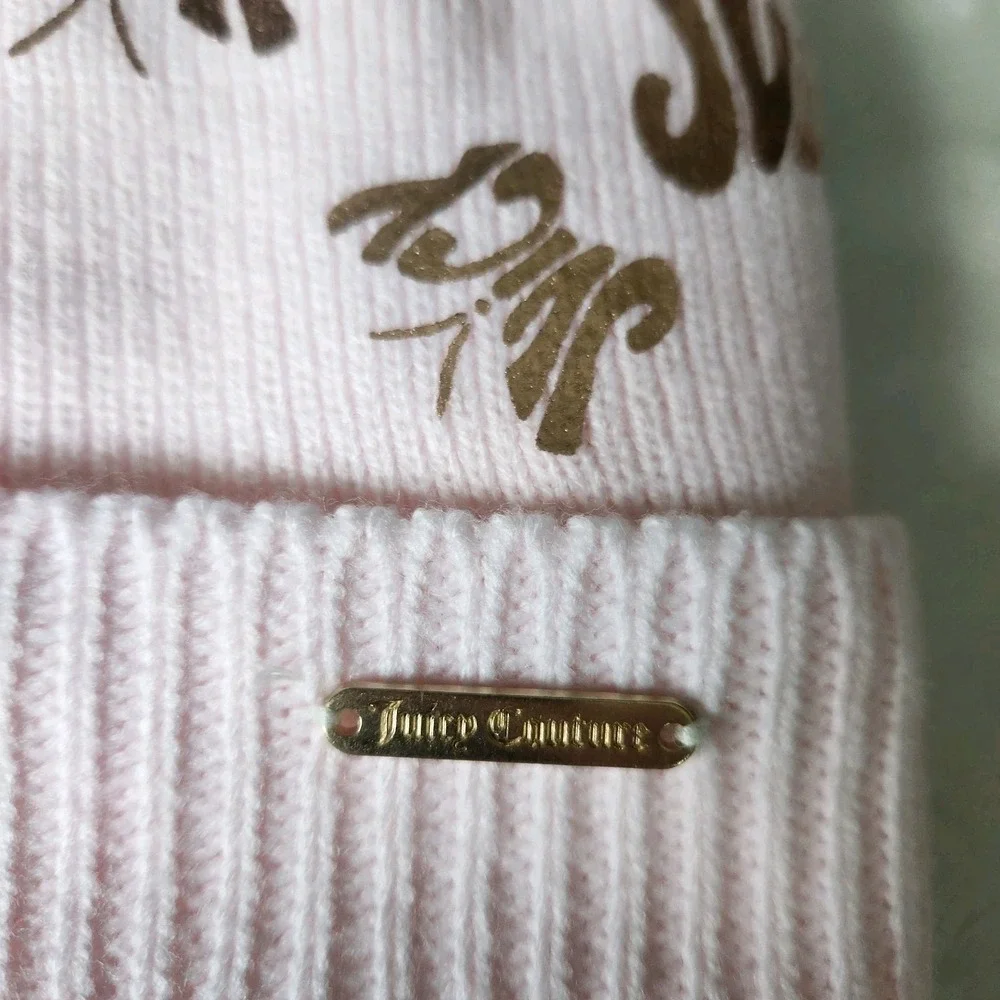 Juicy Couture KIDS hat/glove set Pink/rose‎ Gold